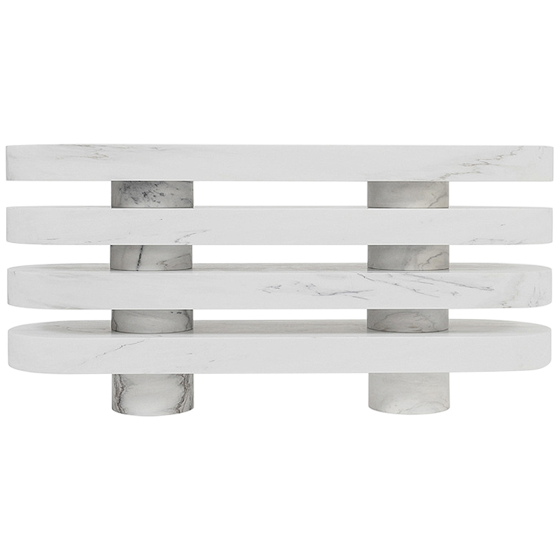 Консоль Console Thalie Joris Poggioli Белый Мрамор Bianco Серый Консоль Console Thalie Joris Poggioli Белый Мрамор Bianco Серый в Костроме | Loft Concept