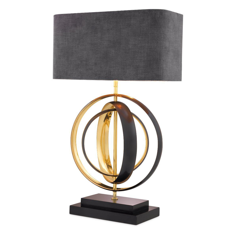 Настольная лампа Eichholtz Table Lamp Riley Серый Черный Латунь Настольная лампа Eichholtz Table Lamp Riley Серый Черный Латунь в Костроме | Loft Concept