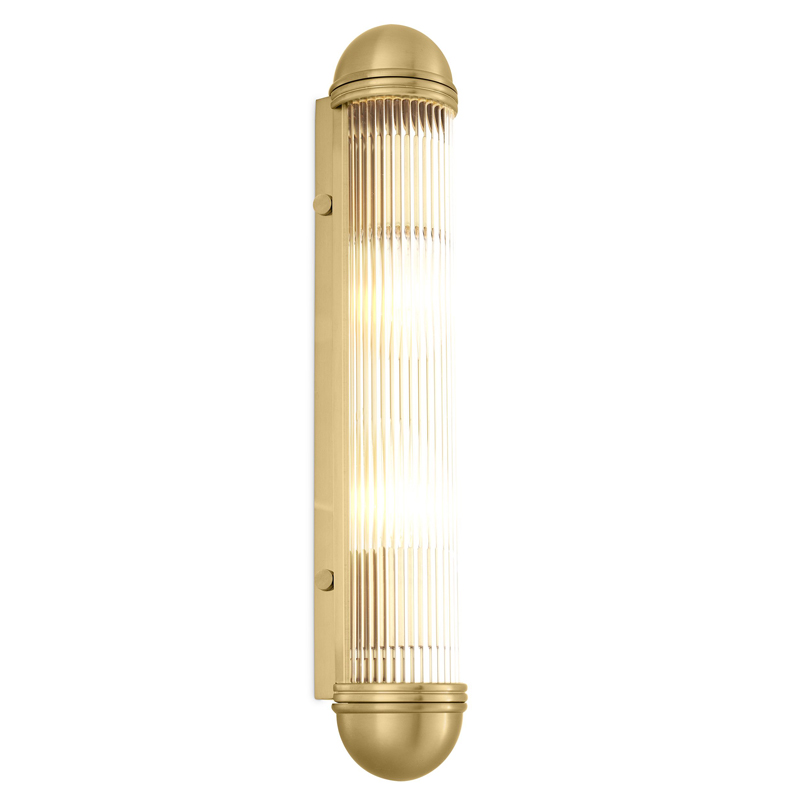 Бра Eichholtz Wall Lamp Auburn Brass Латунь Античная полированная Прозрачный Бра Eichholtz Wall Lamp Auburn Brass Латунь Античная полированная Прозрачный в Костроме | Loft Concept