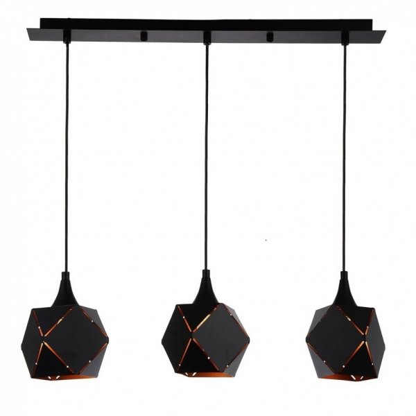 Подвесной светильник Volume Square Pendant 3 Черный Подвесной светильник Volume Square Pendant 3 Черный в Костроме | Loft Concept