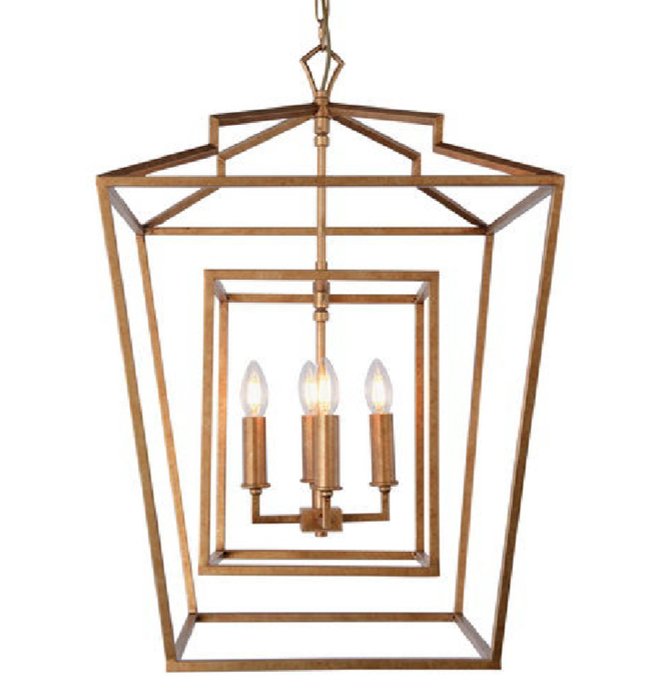 Подвесные светильники Darlana Lantern Chandelier Золотой Подвесные светильники Darlana Lantern Chandelier Золотой в Костроме | Loft Concept