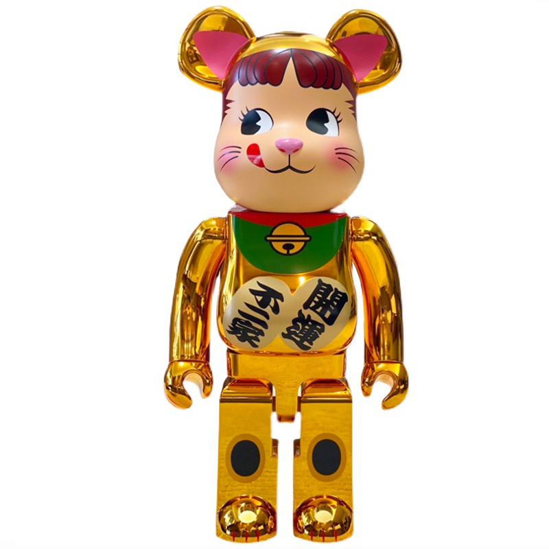 Статуэтка Bearbrick Maneki Neko Gold Золотой Мульти Статуэтка Bearbrick Maneki Neko Gold Золотой Мульти в Костроме | Loft Concept