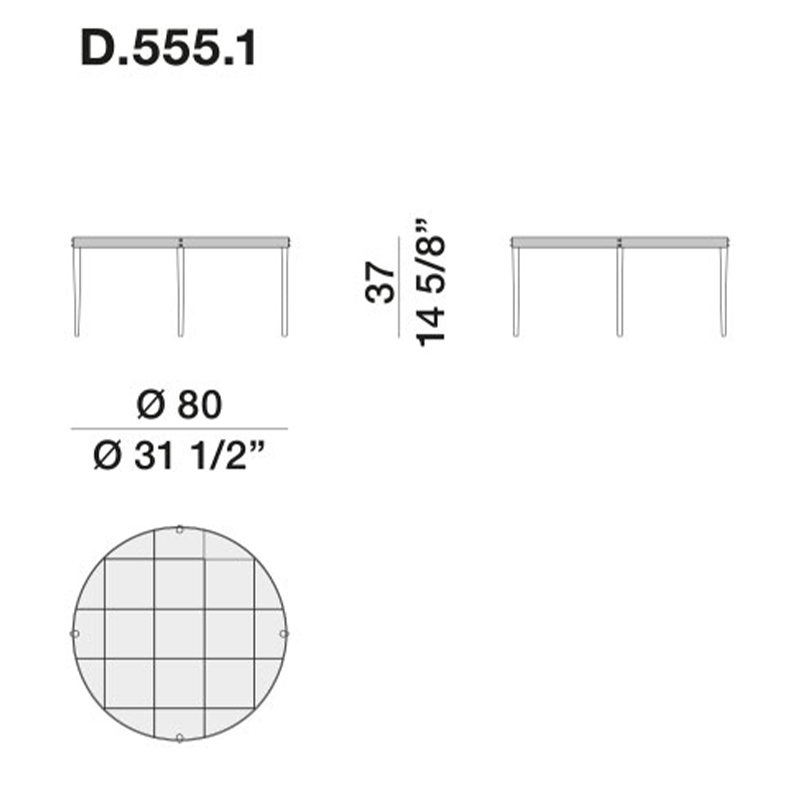 Дизайнерский круглый кофейный стол со стеклянной столешницей Gio Ponti D.555.1 Coffee Table Дизайнерский круглый кофейный стол со стеклянной столешницей Gio Ponti D.555.1 Coffee Table в Костроме