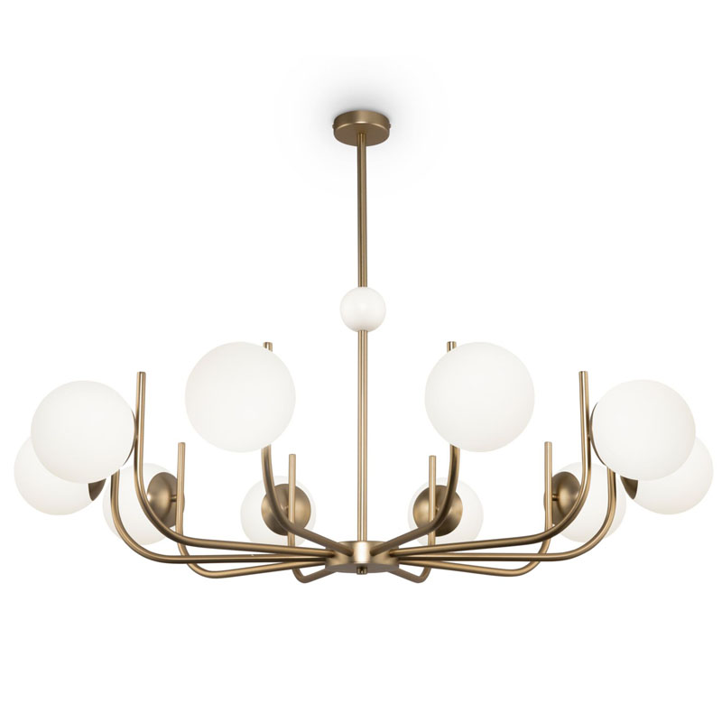Люстра Felicitat Chandelier 116 Латунь Белый Люстра Felicitat Chandelier 116 Латунь Белый в Костроме | Loft Concept