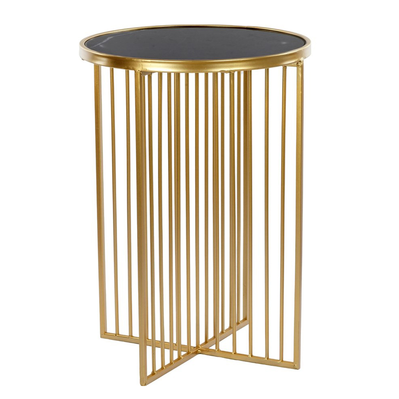 Приставной стол Side Table Marble crossed чёрный мрамор Черный Мрамор Nero Золотой Приставной стол Side Table Marble crossed чёрный мрамор Черный Мрамор Nero Золотой в Костроме | Loft Concept
