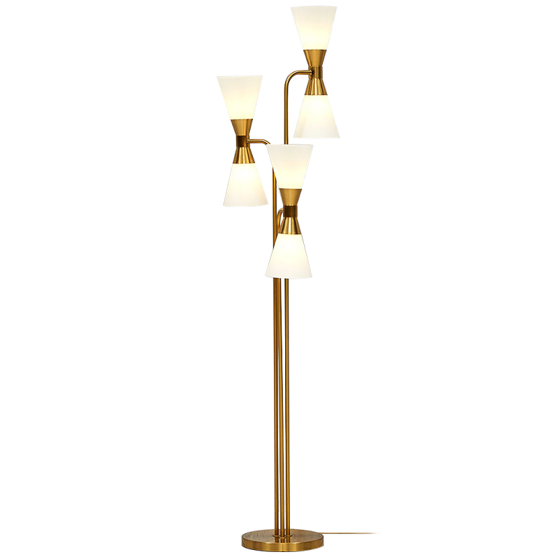 Торшер Fionn Floor lamp Белый Золотой Торшер Fionn Floor lamp Белый Золотой в Костроме | Loft Concept