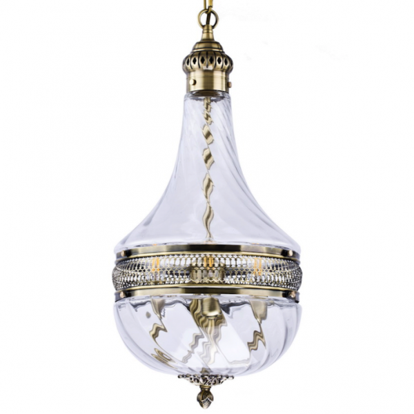 Люстра Capitol Hill Glass Pendant 30 Bronze Темная бронза винтаж Люстра Capitol Hill Glass Pendant 30 Bronze Темная бронза винтаж в Костроме | Loft Concept