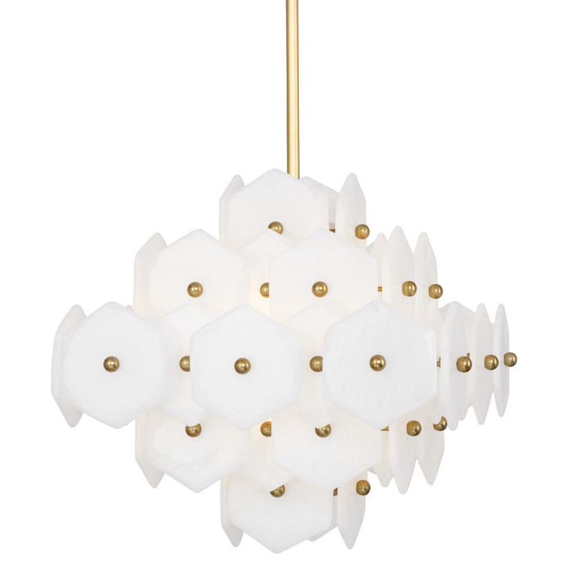 Люстра VIENNA SMALL CHANDELIER Латунь Хром Белый Люстра VIENNA SMALL CHANDELIER Латунь Хром Белый в Костроме | Loft Concept