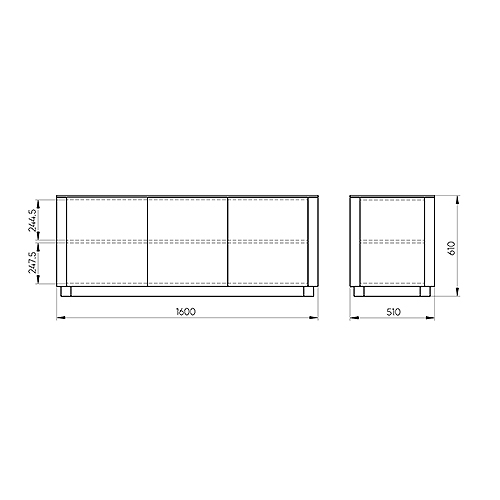 Тумба молочного цвета с 3-мя дверцами Tammi  в Костроме
