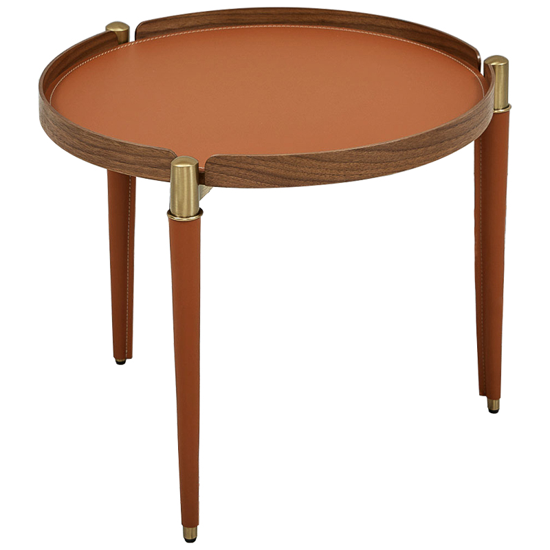 Кофейный стол Ferrey Round Table Side Оранжевый Золотой Кофейный стол Ferrey Round Table Side Оранжевый Золотой в Костроме | Loft Concept