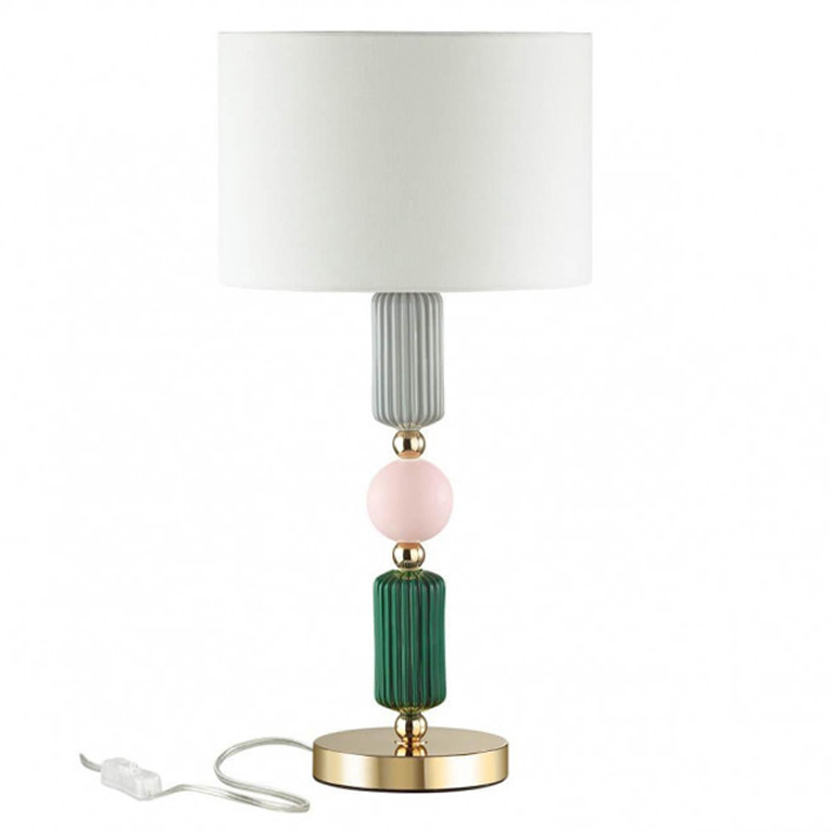 Настольная лампа Керамика Iris Candy table lamp Белый Зеленый Розовый Серый в Костроме | Loft Concept 