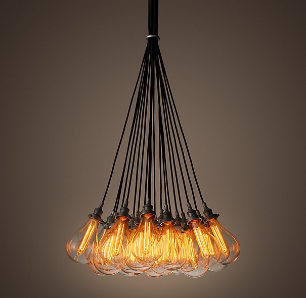 Подвесной светильник Glass Teardrop Pear 19 Черный Подвесной светильник Glass Teardrop Pear 19 Черный в Костроме | Loft Concept