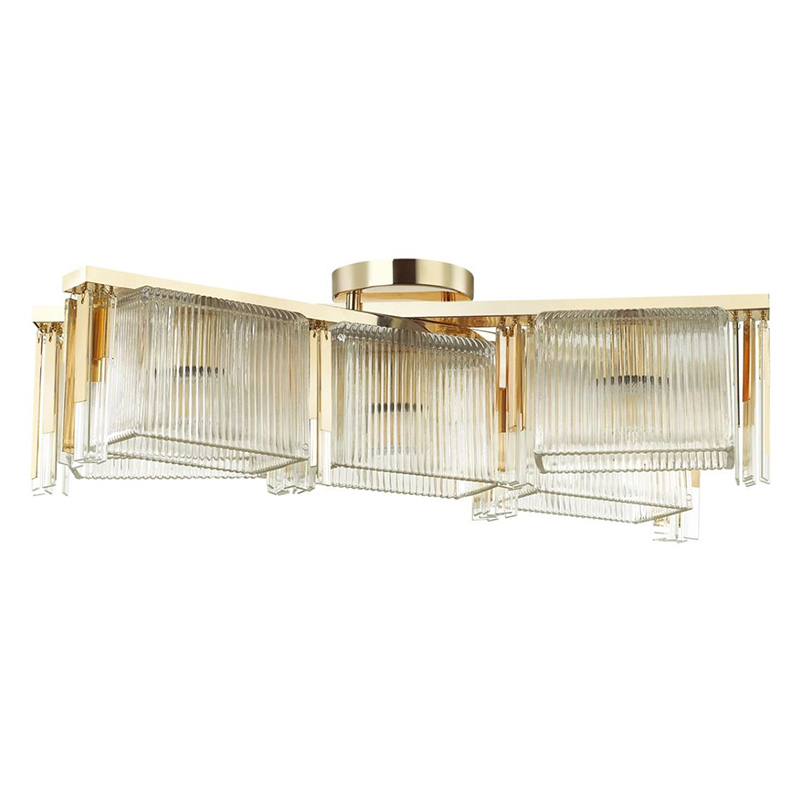 Люстра Madelen Gold Chandelier 5 Глянцевое золото Прозрачный (Transparent) Люстра Madelen Gold Chandelier 5 Глянцевое золото Прозрачный (Transparent) в Костроме | Loft Concept