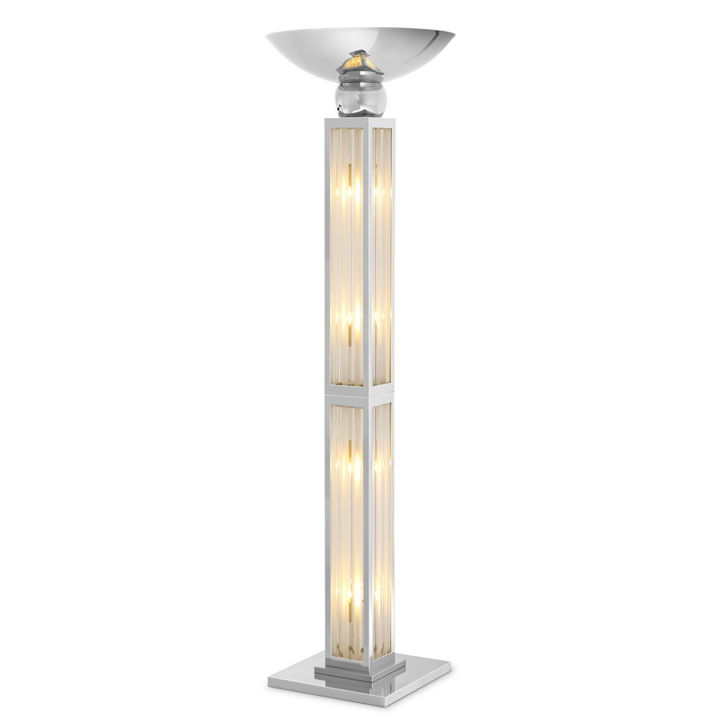Торшер Eichholtz Floor Lamp Dorrell Никель Прозрачный Торшер Eichholtz Floor Lamp Dorrell Никель Прозрачный в Костроме | Loft Concept