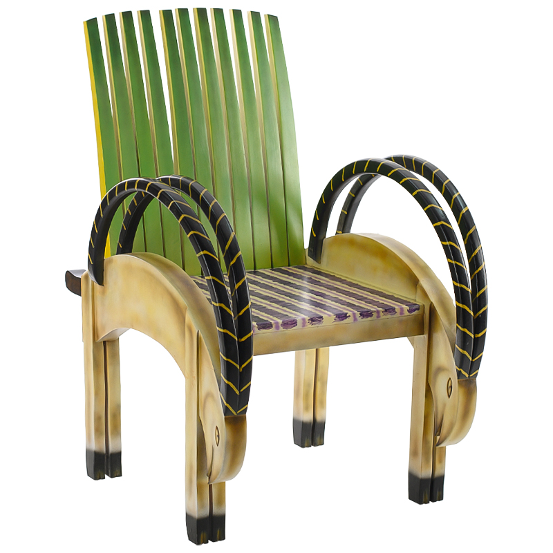 Кресло Oryx Armchair Зеленый Желтый Черный Мульти Кресло Oryx Armchair Зеленый Желтый Черный Мульти в Костроме | Loft Concept