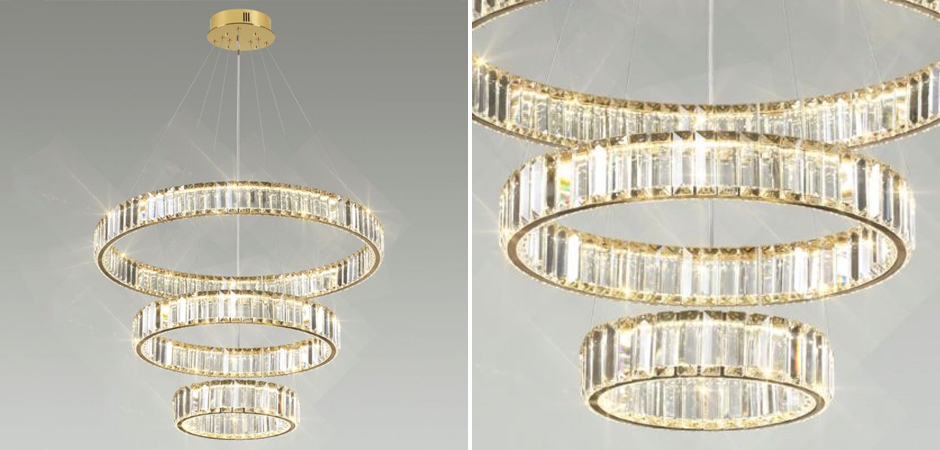 Люстра Хрустальная Ring Horizontal 3 кольца Люстра Хрустальная Ring Horizontal 3 кольца - Loft-Concept в Костроме
