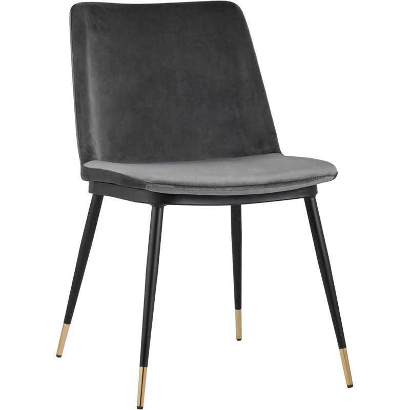 Стул Melissa Chair Серый Велюр Серый Черный Стул Melissa Chair Серый Велюр Серый Черный в Костроме | Loft Concept