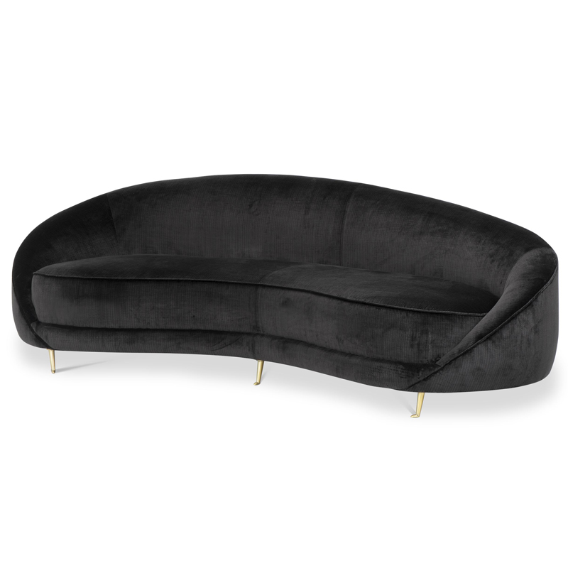 Диван Eichholtz Sofa Esmeralda Черный Латунь Диван Eichholtz Sofa Esmeralda Черный Латунь в Костроме | Loft Concept
