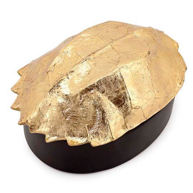 Шкатулка BOX TURTLE Черный Глянцевое золото Шкатулка BOX TURTLE Черный Глянцевое золото в Костроме | Loft Concept