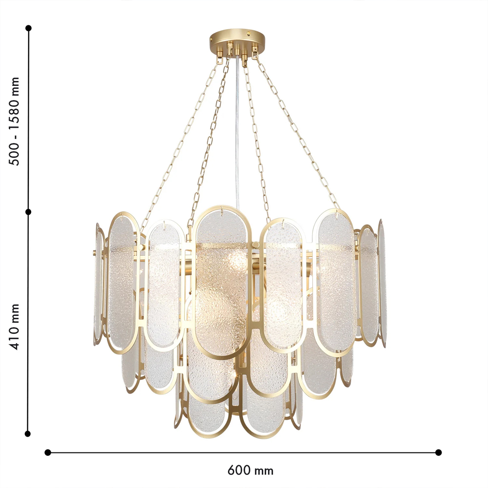 Люстра с многослойным эффектом из овальных элементов из непрозрачного стекла Conformation в Костроме