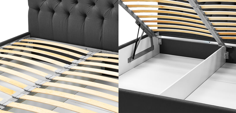 Кровать Gray Capitone Bed Кровать Gray Capitone Bed - Loft-Concept в Костроме