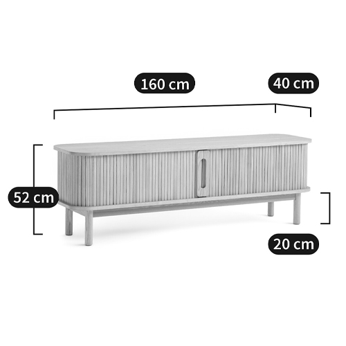 ТВ-тумба с двумя раздвижными дверцами Toinette Light TV Stand ТВ-тумба с двумя раздвижными дверцами Toinette Light TV Stand в Костроме