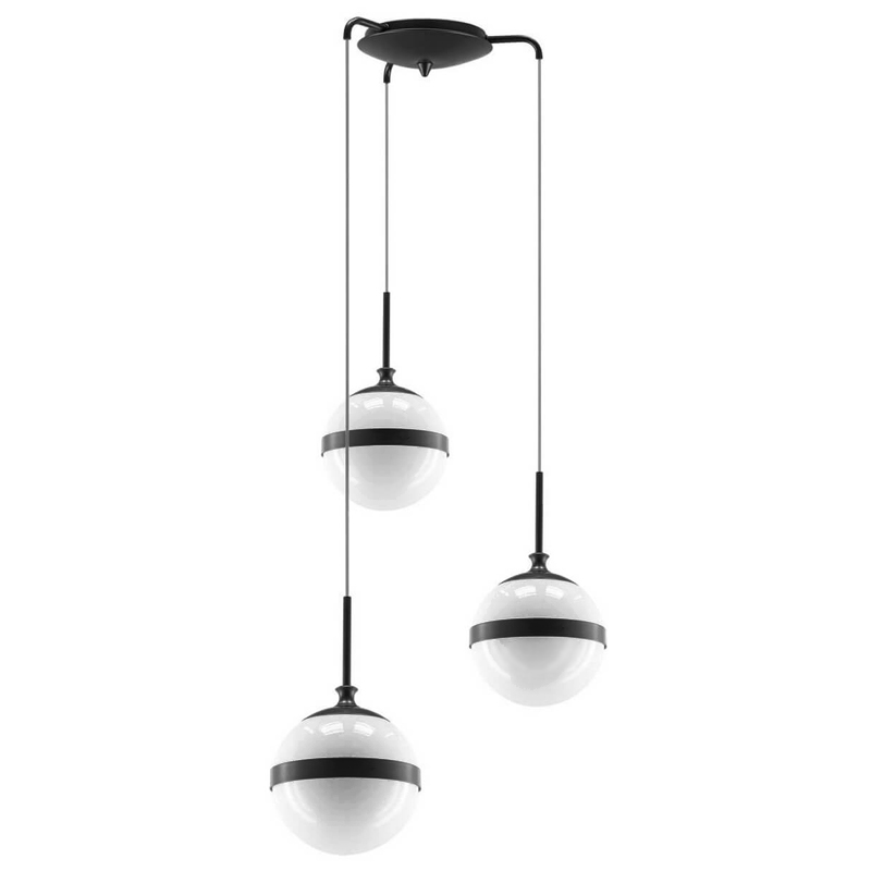 Подвесной светильник Peggy Single Pendant Light Темный хром Белый Подвесной светильник Peggy Single Pendant Light Темный хром Белый в Костроме | Loft Concept