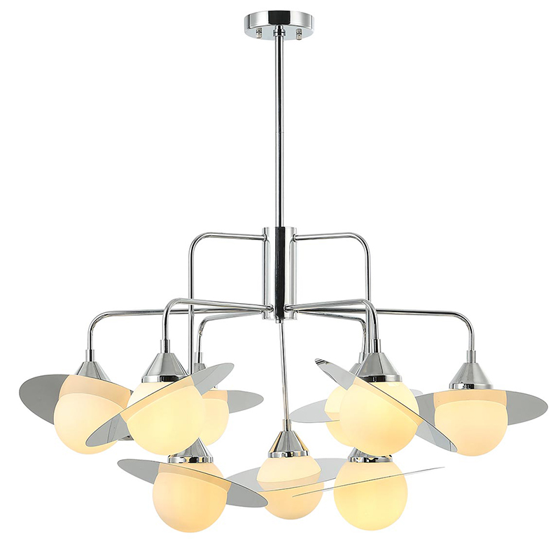 Люстра Phainon Chrome Chandelier 9 Хром Белый в Костроме | Loft Concept 