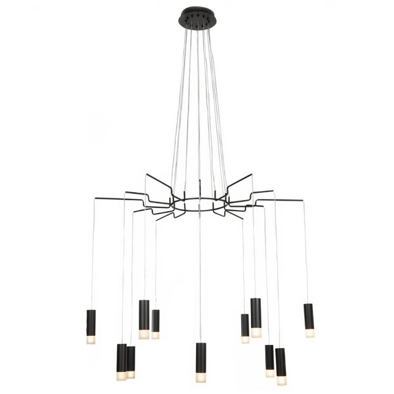 Wireflow LED Black Suspension lam 12 патронов Черный Wireflow LED Black Suspension lam 12 патронов Черный в Костроме | Loft Concept