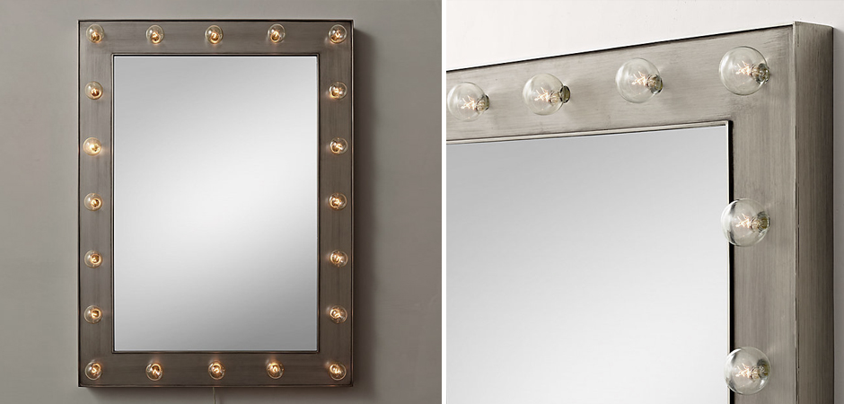 Зеркало с подсветкой Restoration Hardware ILLUMINATED Mirror Pewter Зеркало с подсветкой Restoration Hardware ILLUMINATED Mirror Pewter - Loft-Concept в Костроме