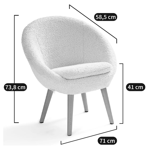 Кресло на деревянных ножках с обивкой из ткани букле Aldo Boucle Armchair Кресло на деревянных ножках с обивкой из ткани букле Aldo Boucle Armchair в Костроме