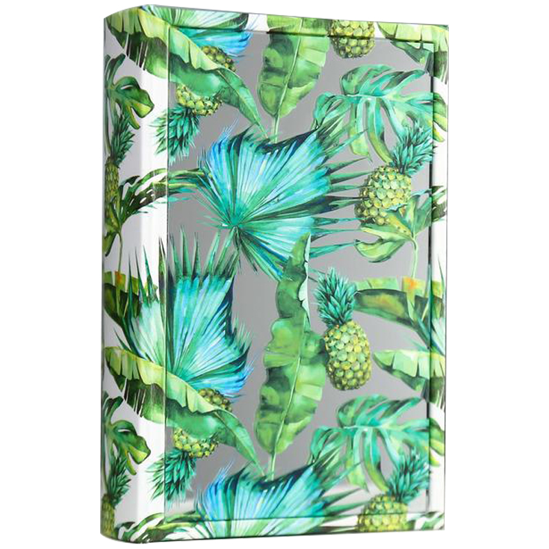 Шкатулка-книга Pineapples and Leaves Mirror Book Box Зеленый Белый Зеркало Шкатулка-книга Pineapples and Leaves Mirror Book Box Зеленый Белый Зеркало в Костроме | Loft Concept
