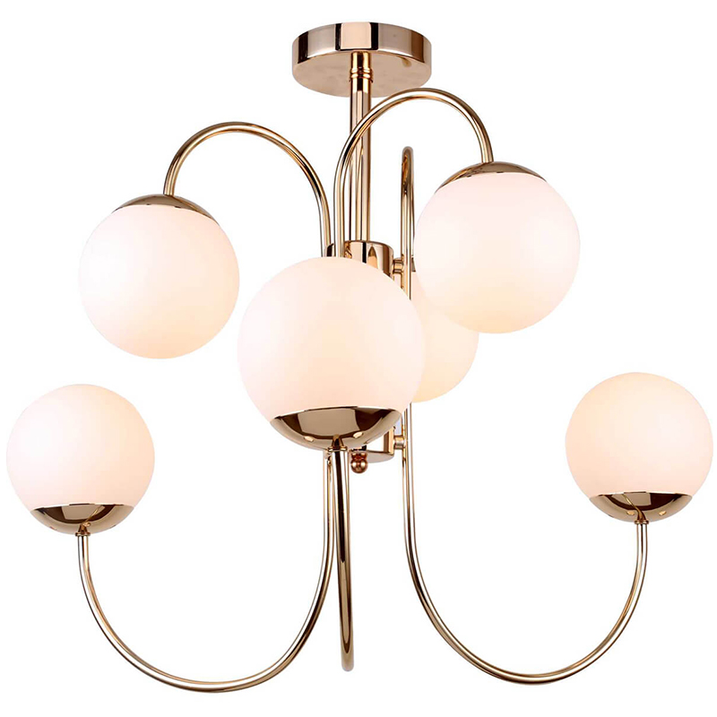 Люстра Amalthea Chandelier 6 Золотой Белый Люстра Amalthea Chandelier 6 Золотой Белый в Костроме | Loft Concept