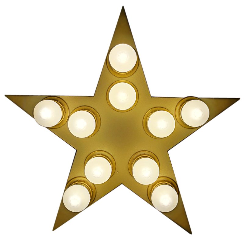 Настенный светильник Star золотая звезда матовое золото Настенный светильник Star золотая звезда матовое золото в Костроме | Loft Concept