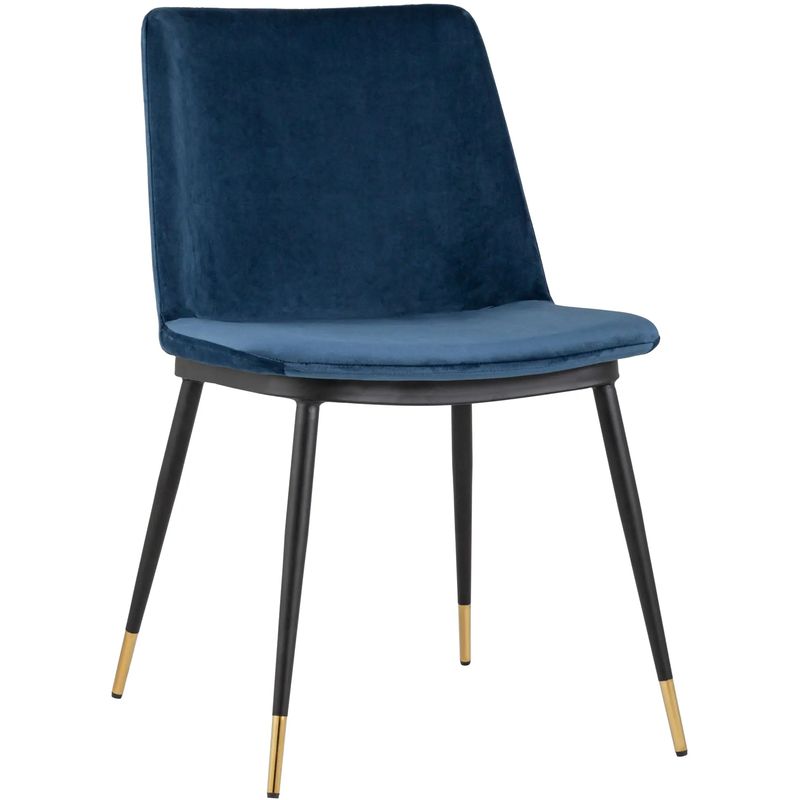 Стул Melissa Chair Синий Велюр Синий Черный Стул Melissa Chair Синий Велюр Синий Черный в Костроме | Loft Concept