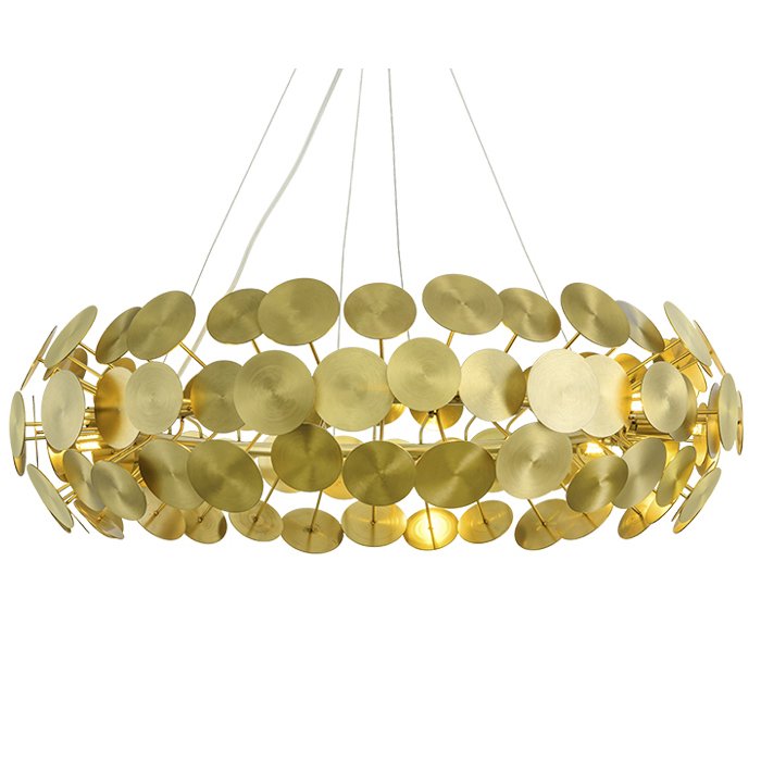 Люстра Metal Disc Chandelier ring Золотой в Костроме | Loft Concept 