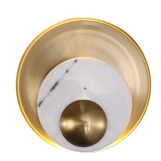 Бра Ginger & Jagger Pearl WALL LAMP round gold Латунь Белый Бра Ginger & Jagger Pearl WALL LAMP round gold Латунь Белый в Костроме | Loft Concept