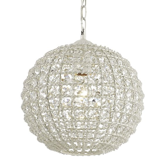 Люстра Casbah Crystal Pendant Globe Прозрачный Белый Люстра Casbah Crystal Pendant Globe Прозрачный Белый в Костроме | Loft Concept