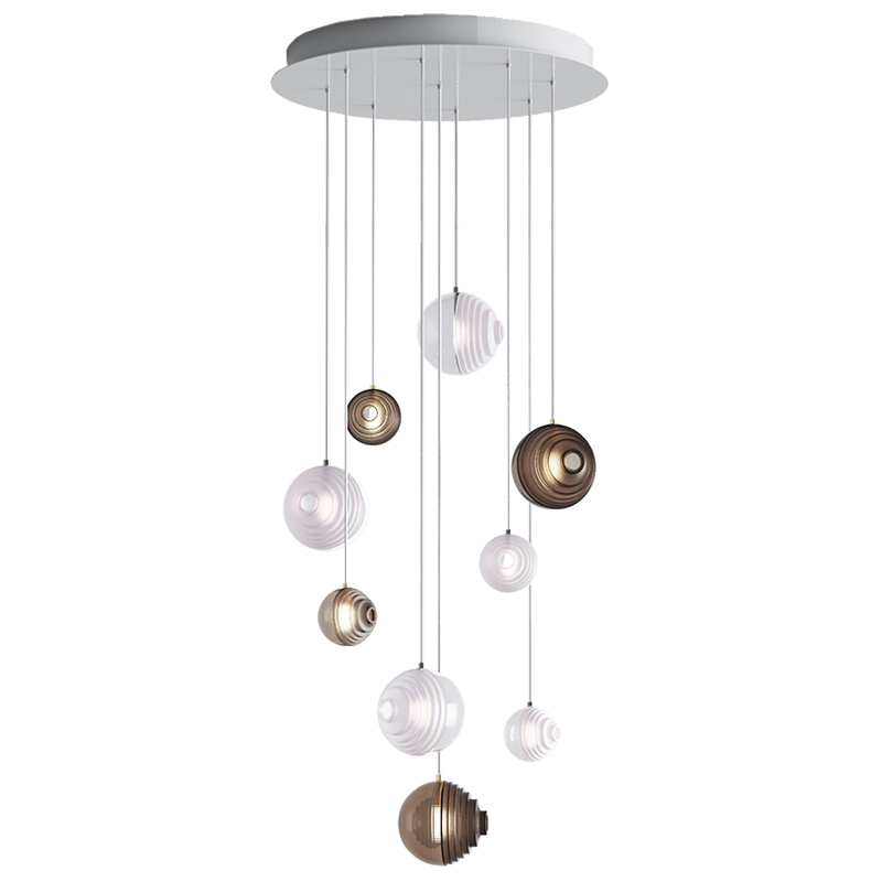 Каскадная Люстра Loft Industry Modern Glass Universe Стекло Смок Белый Каскадная Люстра Loft Industry Modern Glass Universe Стекло Смок Белый в Костроме | Loft Concept