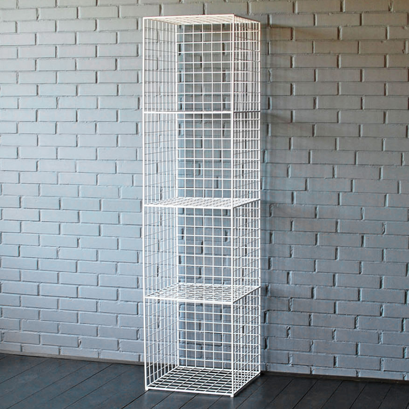 Стеллаж Kynan Industrial Metal Rust Rack Белый Стеллаж Kynan Industrial Metal Rust Rack Белый в Костроме | Loft Concept