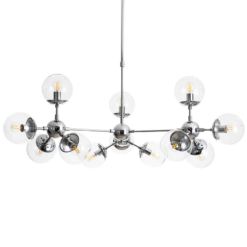 Люстра Modo Chandelier Chrome 12 Хром Прозрачный Люстра Modo Chandelier Chrome 12 Хром Прозрачный в Костроме | Loft Concept