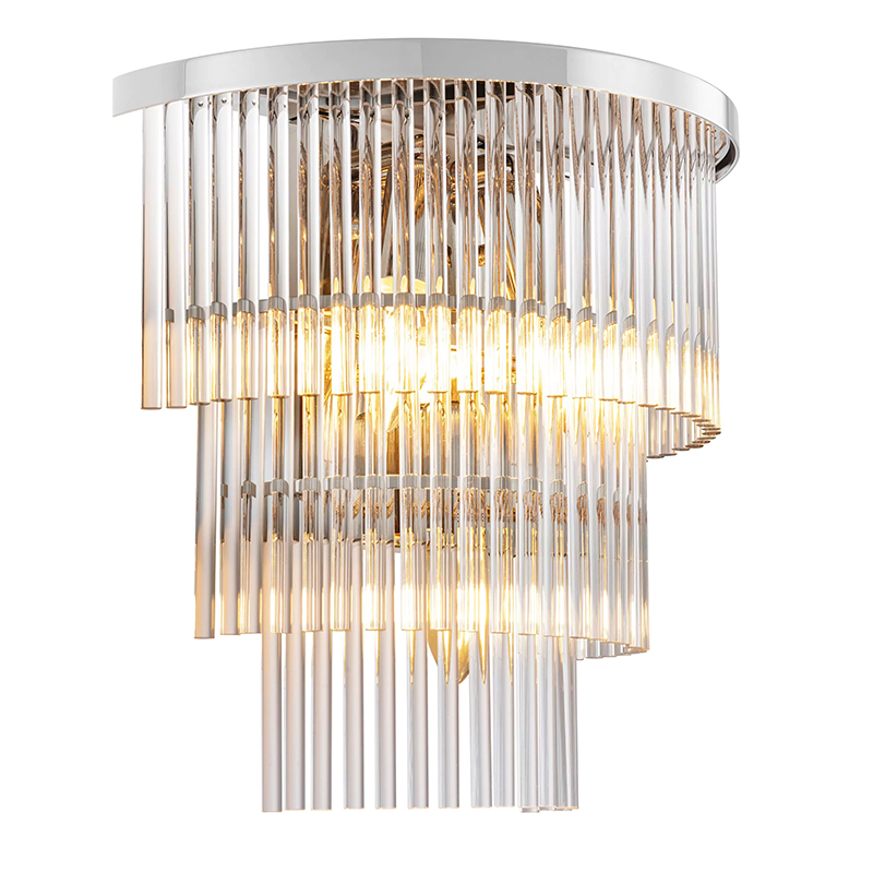 Бра Eichholtz Wall Lamp East Nickel Никель Прозрачное Стекло Бра Eichholtz Wall Lamp East Nickel Никель Прозрачное Стекло в Костроме | Loft Concept