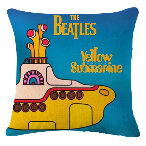 Декоративная подушка Yellow Submarine Желтый Бирюзовый Декоративная подушка Yellow Submarine Желтый Бирюзовый в Костроме | Loft Concept