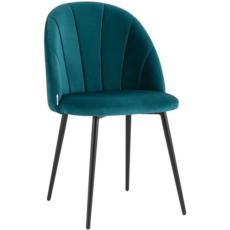 Стул Balsari S Chair Темно-Бирюзовый Велюр Бирюзовый Черный Стул Balsari S Chair Темно-Бирюзовый Велюр Бирюзовый Черный в Костроме | Loft Concept