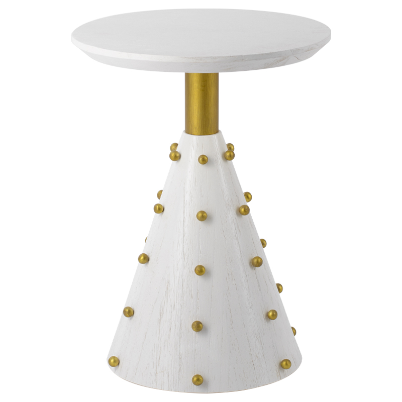 Las Vegas Side Table White Burl ivory ( слоновая кость ) Золотой Las Vegas Side Table White Burl ivory ( слоновая кость ) Золотой в Костроме | Loft Concept