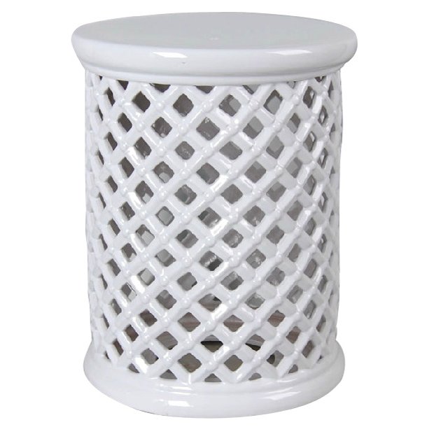Керамический табурет Romb Garden Stool - White Белый Керамический табурет Romb Garden Stool - White Белый в Костроме | Loft Concept