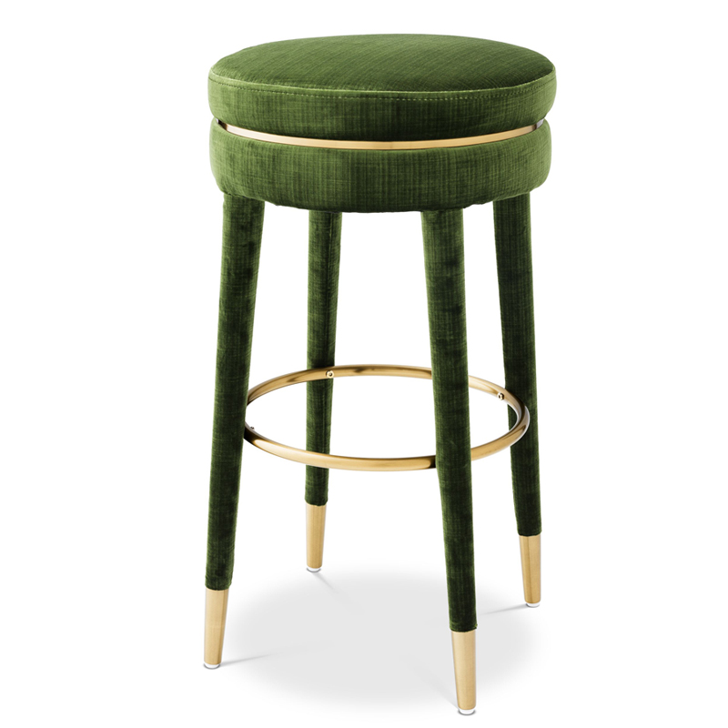 Барный стул Eichholtz Bar Stool Parisian green Зеленый Латунь Барный стул Eichholtz Bar Stool Parisian green Зеленый Латунь в Костроме | Loft Concept