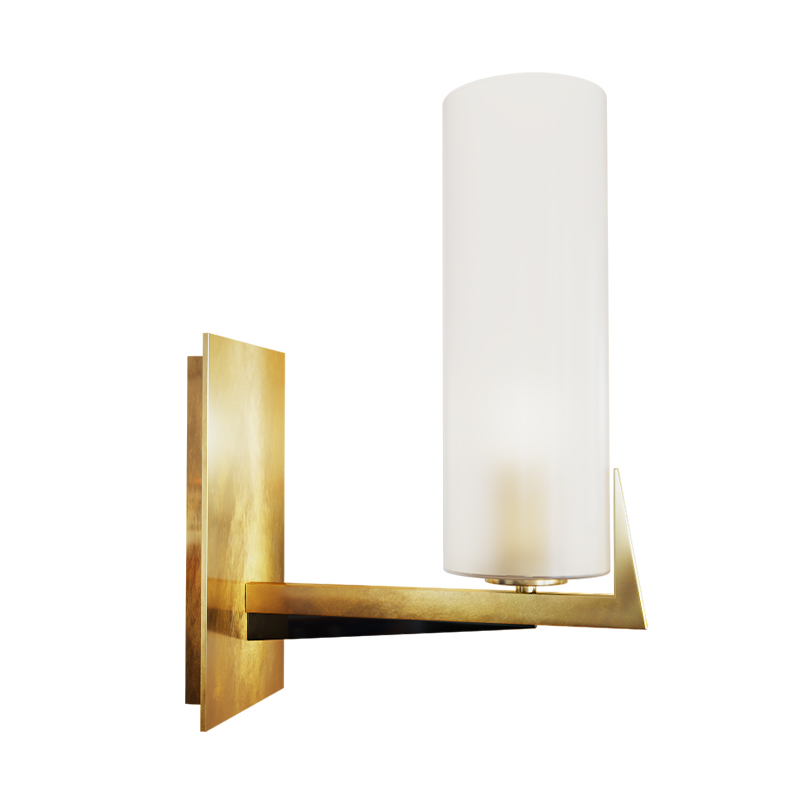 Дизайнерское бра Brass Candle Латунь Латунь Белый Дизайнерское бра Brass Candle Латунь Латунь Белый в Костроме | Loft Concept