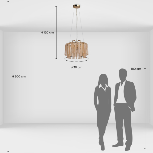 Люстра с подвесными рифлеными стеклянными трубками Nembus в Костроме