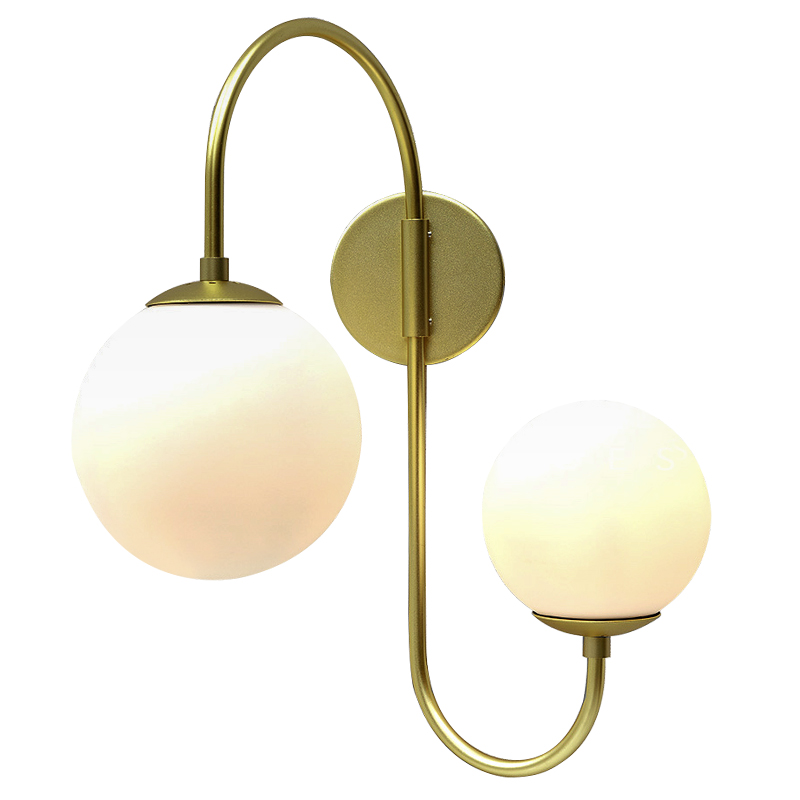 Бра Gooseneck Pelle Gold Wall Lamp Золотой Белый Бра Gooseneck Pelle Gold Wall Lamp Золотой Белый в Костроме | Loft Concept